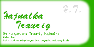 hajnalka traurig business card